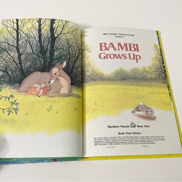 Vintage Disney Bambi Grows Up Hardcover Book - Picture 9 of 12